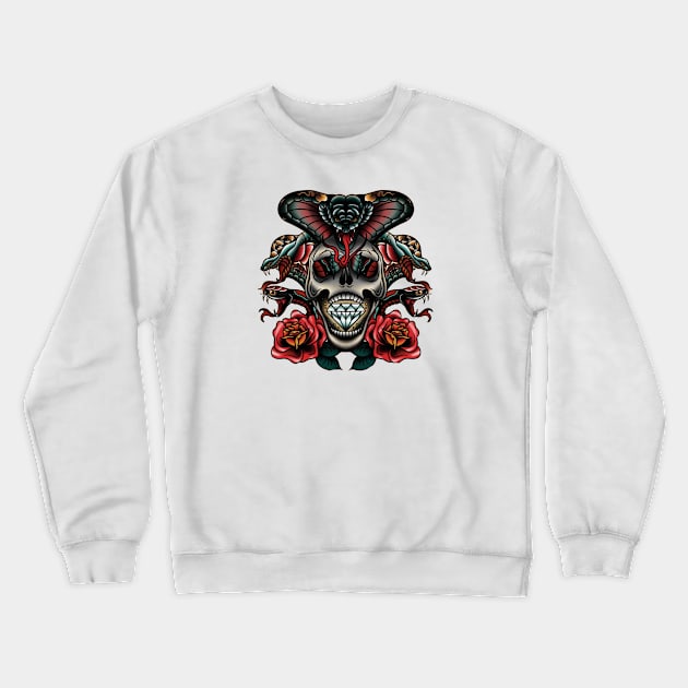 King Cobra Crewneck Sweatshirt by Ryo Yamashita 